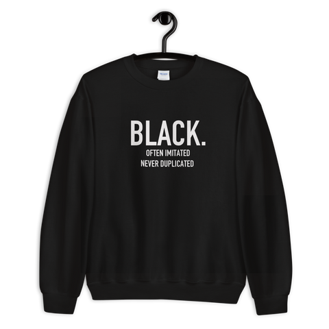 BLACK Often Imitated Unisex Crewneck Sweatshirt