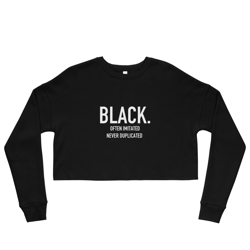 BLACK Often Imitated Crop Sweatshirt