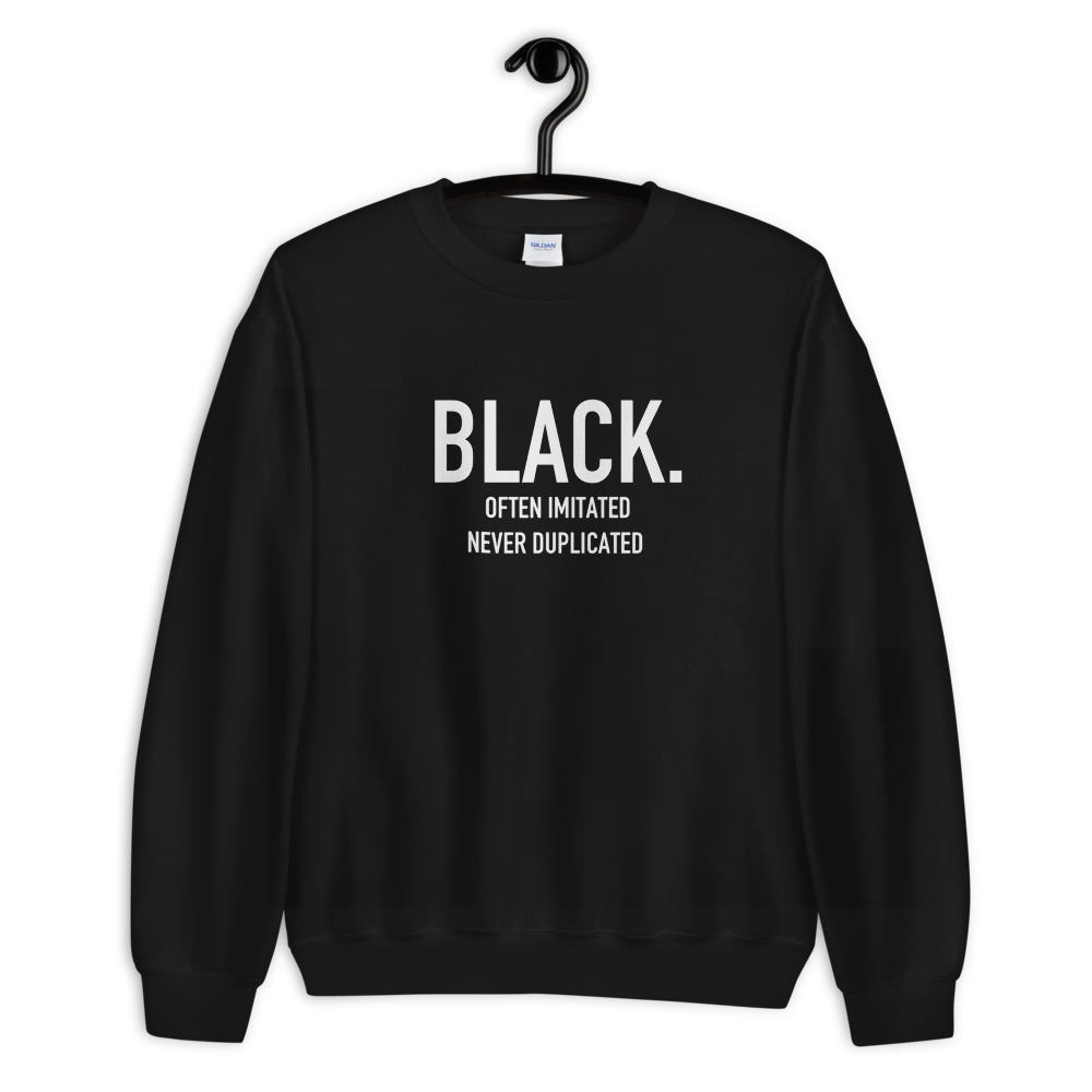BLACK Often Imitated Unisex Crewneck Sweatshirt