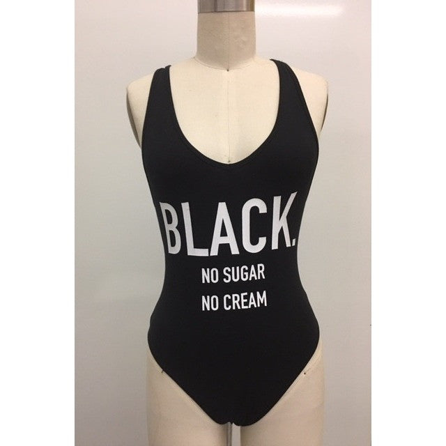 Black. No Sugar No Cream ® Black Swimsuit