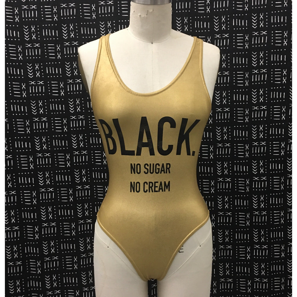 Black. No Sugar No Cream ® Gold swimsuit EXCULSIVE